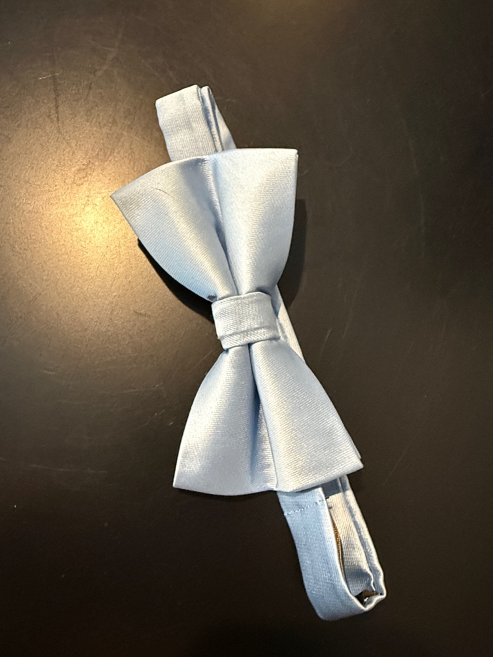 Light Blue Satin Bow Tie - Brand Not Shown